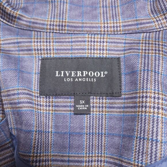 Liverpool Los Angeles Boyfriend Blazer Jacket Women Size 3X Plaid Relaxed - Picture 2 of 11